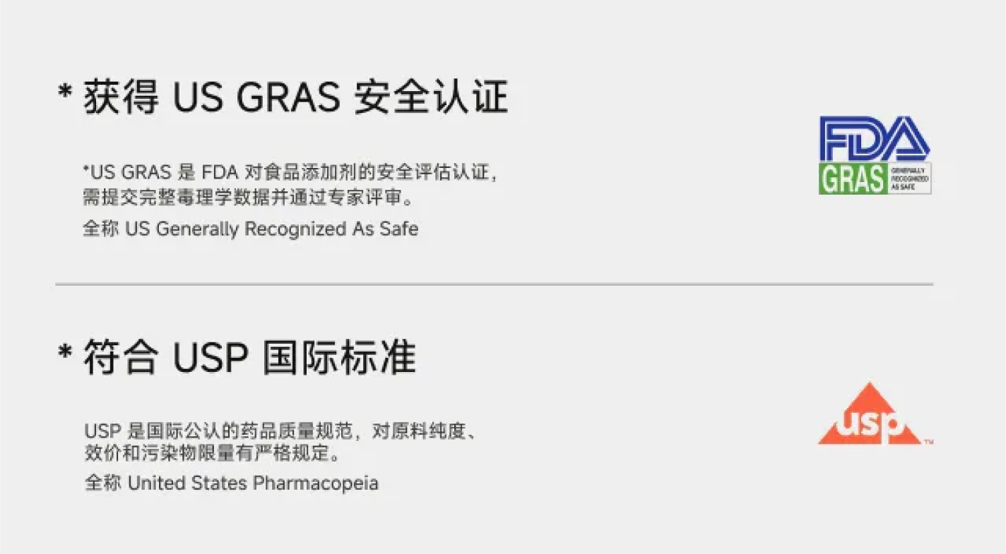US GRAS 与 USP 认证